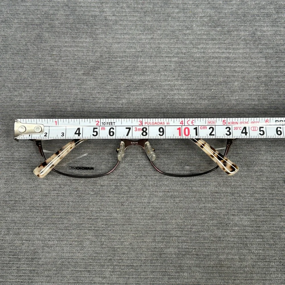 Marchon NYC Uptown M-NEUE 250 Brown Cat Eye Y2k Eyeglasses Frames 53-16-135